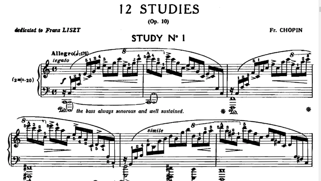 12 estudios chopin opus 10 número 1